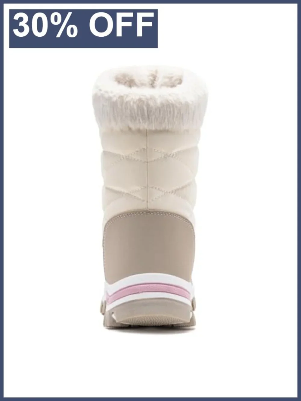 Kids Waterproof Snow Boots Faux Fur Lined Winter Pull-On